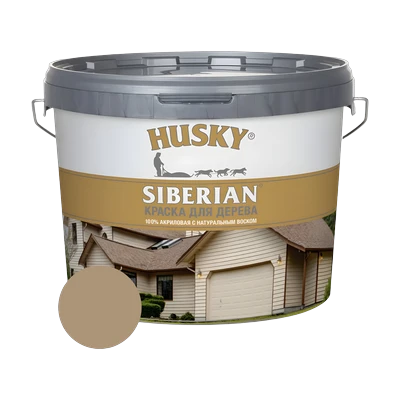 Краска акриловая для дерева HUSKY SIBERIAN RAL 1019, бежевый 2,7 л
