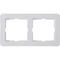 Рамка Glossa 2-местная, белая