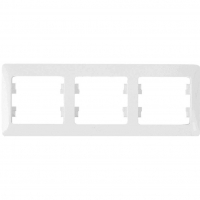 Рамка Glossa 3-местная, белая