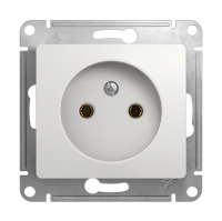 Розетка Schneider Electric Glossa 1-местная б/з скрытой установки без рамки, белый (GSL000141)