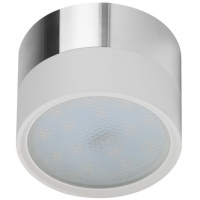 Спот Эра OL7 GX53 WH/CH накладной белый/хром