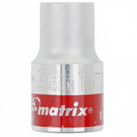 Головка торцевая  6-гранная 11 мм, под квадрат 1/2", Matrix