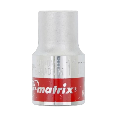 Головка торцевая  6-гранная 11 мм, под квадрат 1/2", Matrix
