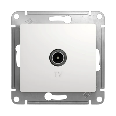 Розетка Schneider Electric Glossa TV скрытой установки без рамки, белая (GSL000192)
