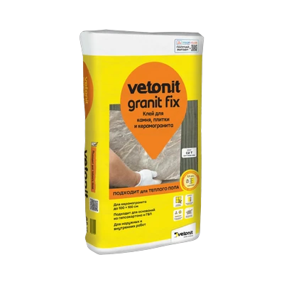 Клей Vetonit (Ветонит) Weber Granit Fix для керамогранита крупного формата (25 кг)