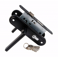 Замок врезной S-Locked 155-50 модель 224 BL, черный матовый