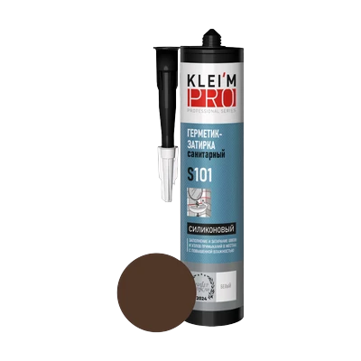 Герметик-затирка KLEI`MPRO S101 силиконовый санитарный, шоколад 300 мл