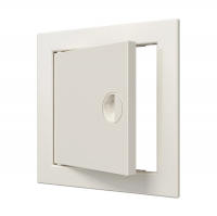 Лючок пластиковый 15х15 см с ручкой, бежевый (Л1515Р Ivory)