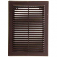 Решетка вентиляционная 180х250 мм с сеткой, коричневая