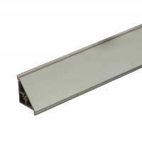 Плинтус для столешницы алюминиевый 25х25 мм гладкий, серебро 3,05 м