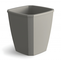Кашпо для цветов Лаунж 4,0 л квадратное с дренажной вставкой, пыльно-серый