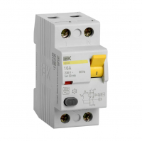 Автоматический выключатель дифференциального тока УЗО IEK ВД1-63 2р 16А 