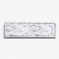 Экран для ванны 1,5 м "Премьер" с алюминиевой рамой Черно-белый мрамор