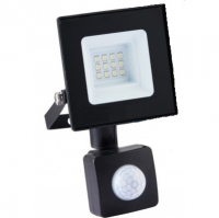 Прожектор светодиодный Космос Super Slim  20Вт с датчиком движения, черный