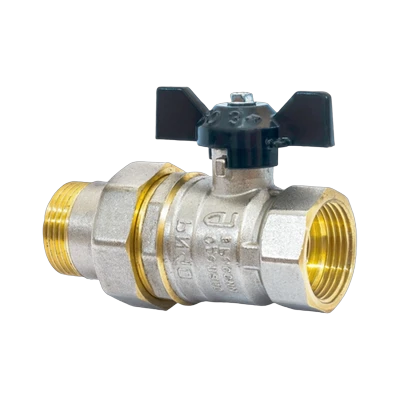 Кран  3/4" с американкой LD г/ш бабочка