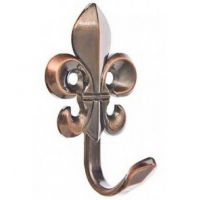 Крючок 1-рожковый цветок, бронза