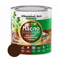 Масло для террас и деревянных полов Здоровый Дом, тик 0,75 л