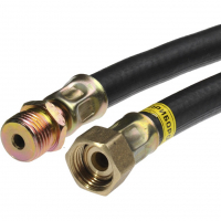 Шланг газовый армированный черный 1/2" гайка/штуцер (1,0 м)