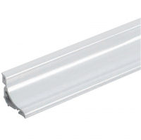 Плинтус галтель с мягкими краями из ПВХ, белый (2,5 м)