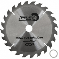 Диск пильный по дереву Pilorama 160х20/16 мм 24 зуба