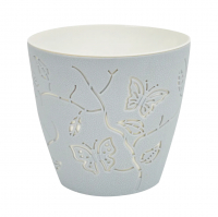 Горшок для цветов PlastTeam Бабочки 2,5 л, серый шторм