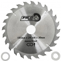 Диск пильный по дереву Pilorama 185х30/20, 30/16 мм 24 зуба