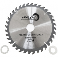 Диск пильный по дереву Pilorama 185х30/20, 30/16 мм 36 зубьев