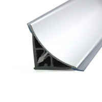 Плинтус для столешницы Грейс Алюминий 28х28 мм 3 м вогнутый, серебро