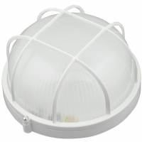 Светильник Uniel влагозащищенный 100Вт Круг c решеткой, белый