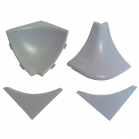 Фурнитура для столешницы 28х28 мм серый вогнутый комплект