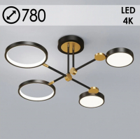 Люстра светодиодная Росток P537-4 BK черный