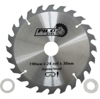 Диск пильный по дереву Pilorama 190х30/20, 30/16 мм 24 зуба