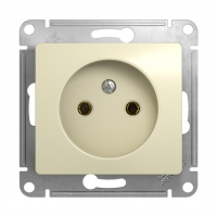 Розетка Schneider Electric Glossa 1-местная б/з скрытой установки без рамки, бежевый (GSL000241)