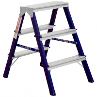 Стремянка стальная 2-х сторонняя 3 ступени, Алюмет