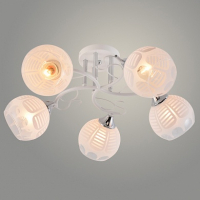Люстра 5 плафонов XA1522B/5 WH+CR белый/хром