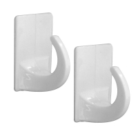 Крючки самоклеящиеся Эконом пластик, 2 шт