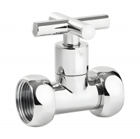 Кран для полотенцесушителя Vieir VR-2055E пара 1" гайка/гайка