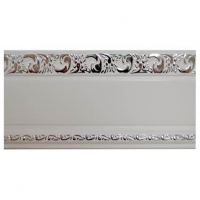 Карниз Ажур 2-х рядный 3,0 м, Белый хром (прямой)