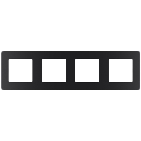 Рамка Legrand Inspiria 4-местная, антрацит