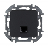 Розетка Legrand Inspiria RJ45 скрытой установки без рамки, антрацит (673828)