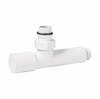 Кран для полотенцесушителя Vieir VR2033 1/2"-1/2" штуцер/штуцер, белый