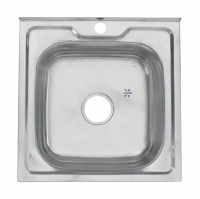 Мойка накладная Melana MLN5050-0.8-180 с сифоном 50х50 см, декор