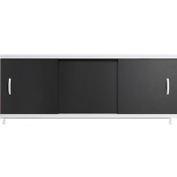 Экран для ванны 1,5м Оптима пластик, черная кожа