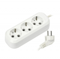 Удлинитель Smartbuy 3 гнезда 5 м евро с заземлением, белый (ПВС 3х1,0 мм²)