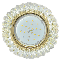 Спот Ecola H4 прозрачный/золото