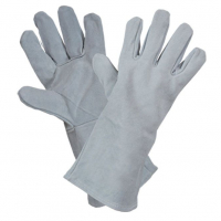 Краги сварщика спилковые пятипалые, серые