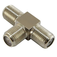 Соединитель кабеля тройник гнезда F 