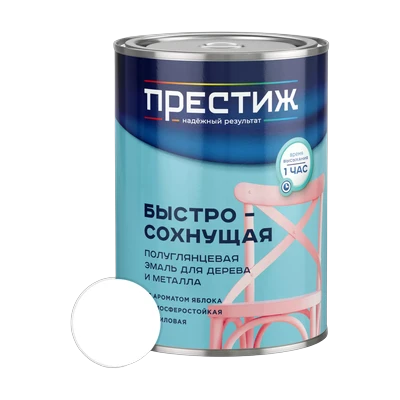 Эмаль акриловая Престиж с ароматом яблока,  белая 0,9 кг