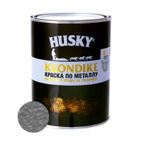 Краска по металлу Husky Klondike с молотковым эффектом, серый металлик 0,9 л