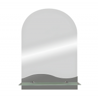 Зеркало с полкой Волна 535х630 мм